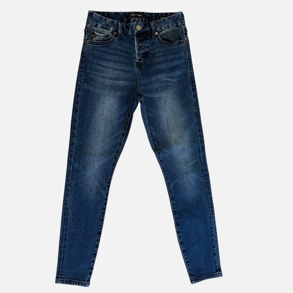 DEAR JOHN Women's 25" Olivia Super High Rise Skinny Denim Casual Blue Jeans